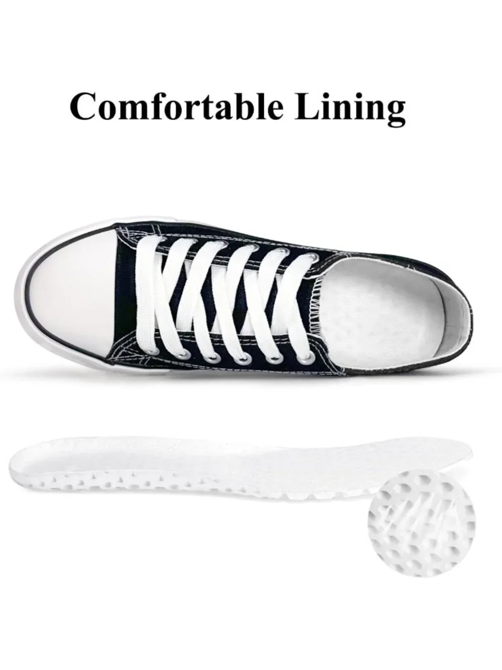 Casual Low Top Canvas Sneakers for Women & Men | Unisex Lace-Up Walking Shoes